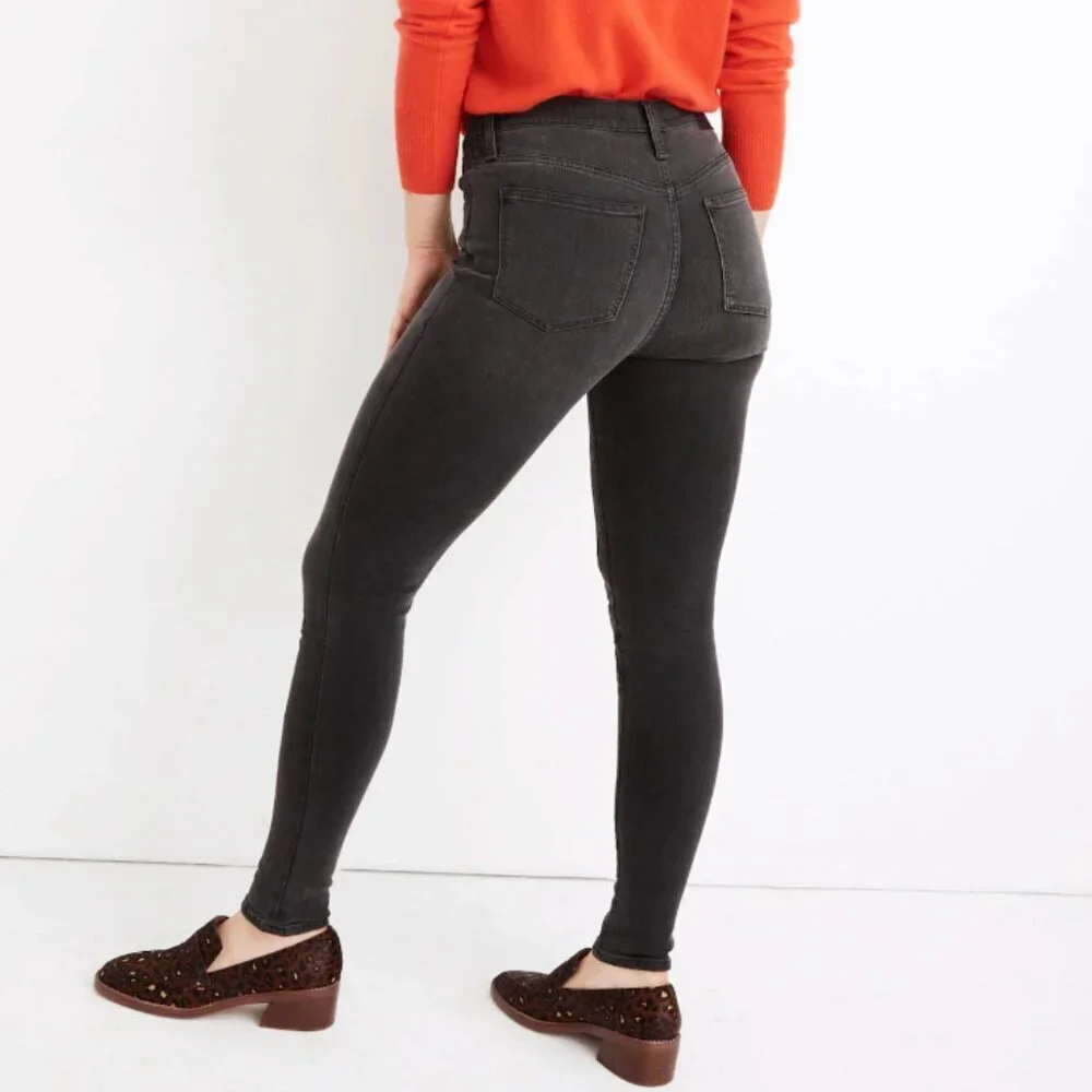 Madewell NWT Tall Curvy High-Rise Skinny Jeans in Starkey Black Wash, size 23T
